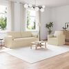 vidaXL Canap&eacute; 2 pcs Cr&egrave;me 198 x 78 x 80 cm tissu