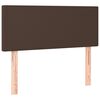 vidaXL Sommier &agrave; lattes de lit et matelas et LED Marron 100x200cm