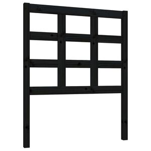 vidaXL T&ecirc;te de lit Noir 80,5x4x100 cm Bois massif de pin