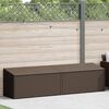 vidaXL Bo&icirc;te de rangement de jardin marron 220x50x58 cm r&eacute;sine tress&eacute;e