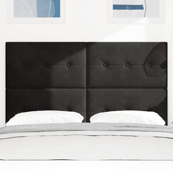 vidaXL T&ecirc;te de lit avec t&ecirc;te de lit Noir 160 cm Cuir synth&eacute;tique