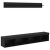 vidaXL Ensemble de meuble TV mural 5 pc Ch&ecirc;ne noir Bois d'ing&eacute;nierie