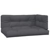 vidaXL Canap&eacute;s d'angle palette de jardin 2 pcs et coussins bois acacia