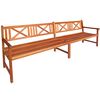 vidaXL Banc de jardin avec coussins 240 cm Bois solide d'acacia