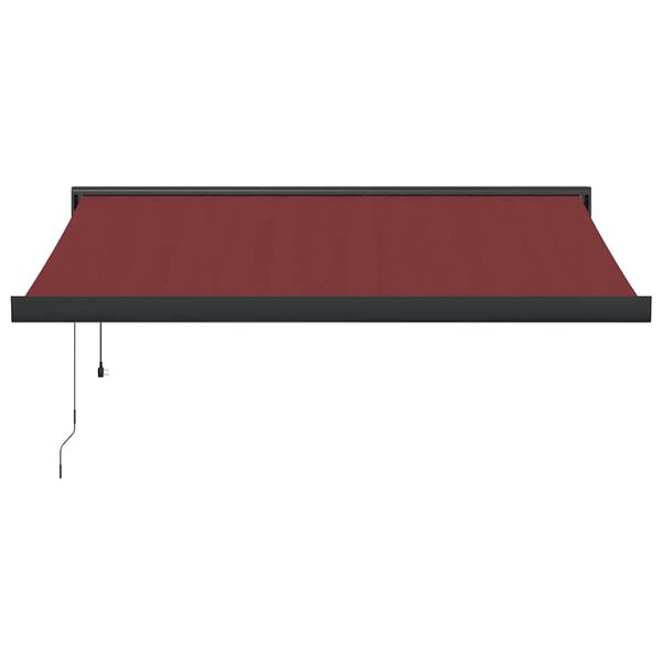 vidaXL Auvent r&eacute;tractable automatique bordeaux 350x250 cm