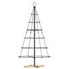 vidaXL Arbre en c&ocirc;ne de No&euml;l avec support Noir 154 cm Acier