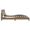 vidaXL Cadre de lit Viana avec LED sans matelas cappuccino 200x200 cm