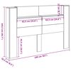 vidaXL Cabinet de T&ecirc;te de Lit avec LED Ch&ecirc;ne Fum&eacute; Bois d'ing&eacute;nierie