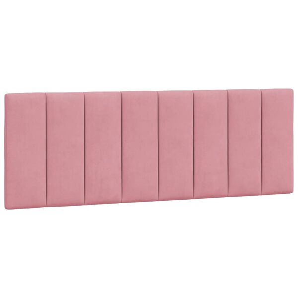 vidaXL Coussin de t&ecirc;te de lit Hanko rose 140 cm velours