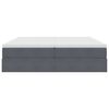 vidaXL Lit avec rangement et matelas Gris fonc&eacute; 180 x 200 cm Velours