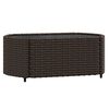 vidaXL Salon de jardin 3 pcs avec coussins marron r&eacute;sine tress&eacute;e