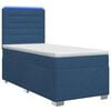 vidaXL Lit boxspring avec matelas Bleu 90 x 200 cm Tissu