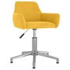 vidaXL Chaises &agrave; manger pivotantes lot de 4 Jaune Velours