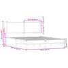 vidaXL Cadre de lit en m&eacute;tal sans matelas ch&ecirc;ne sonoma 150x200 cm
