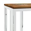 vidaXL Table console argenté acier inoxydable/bois massif récupération