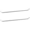 vidaXL Tringles &agrave; rideau 2 pcs blanc et argent&eacute; 40-60 cm aluminium