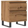 vidaXL Table de chevet ch&ecirc;ne artisanal 40x35x50 cm bois d&rsquo;ing&eacute;nierie