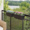vidaXL Garde-Corps 2 pcs Noir 50 x 17 x 17 cm M&eacute;tал