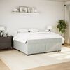 vidaXL Sommier &agrave; lattes de lit et matelas Gris clair 180x200cm Velours