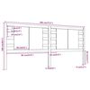 vidaXL T&ecirc;te de lit Blanc 186x4x100 cm Bois massif de pin