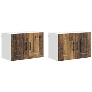 vidaXL Panneau de lave-vaisselle Kalmar 2 pc Bois ancien