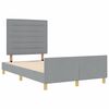 vidaXL Cadre de lit avec t&ecirc;te de lit Gris clair 160 x 200 cm tissu