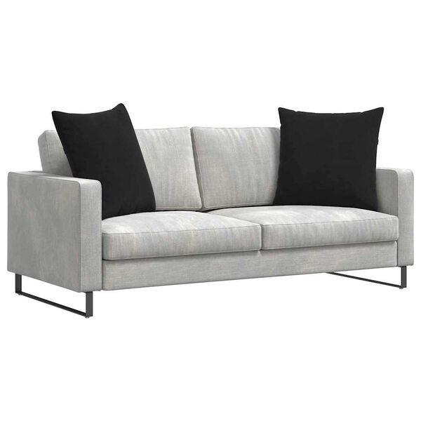 vidaXL Coussins de canap&eacute; 2 pcs Noir 60 x 60 cm