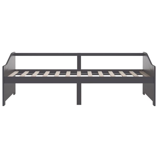 vidaXL Lit de repos 3 places sans matelas Gris fonc&eacute; 90x200 cm
