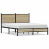 vidaXL Cadre de lit en m&eacute;tal sans matelas ch&ecirc;ne sonoma 150x200 cm