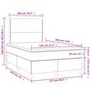 vidaXL Sommier &agrave; lattes de lit avec matelas LED vert fonc&eacute; 120x190 cm