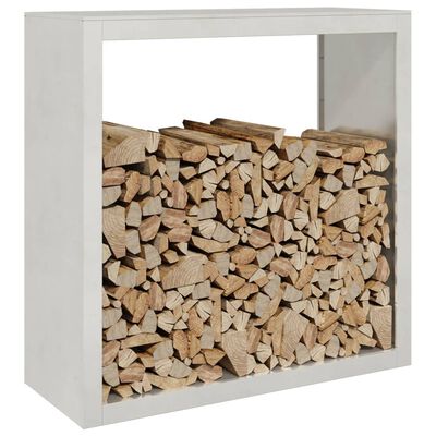 vidaXL Portant de bois de chauffage 100x40x100 cm acier inoxydable