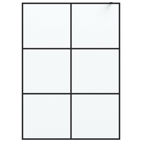 vidaXL Paroi de douche Noir 140x195 cm Verre ESG d&eacute;poli