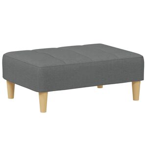 vidaXL Repose-pied gris fonc&eacute; 77x55x31 cm tissu