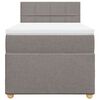vidaXL Sommier &agrave; lattes de lit avec matelas Taupe 100x200 cm Tissu