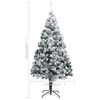 vidaXL Sapin de No&euml;l artificiel avec neige floqu&eacute;e vert 210 cm PVC