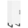 vidaXL Buffet haut Blanc 34,5x34x180 cm Bois d'ing&eacute;nierie
