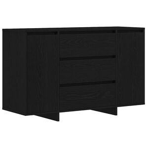 vidaXL Buffet Ch&ecirc;ne noir 120 x 41 x 75 cm Bois d'ing&eacute;nierie