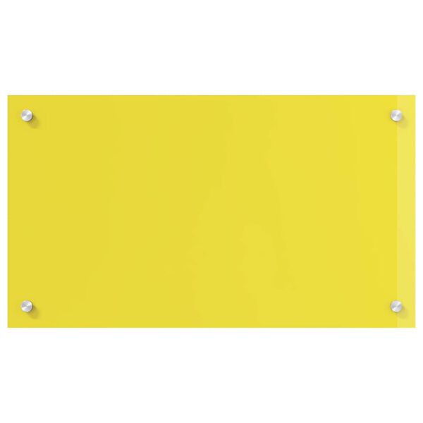 vidaXL Protection de cuisine 2 pcs Jaune 70 x 40 cm verre trempé