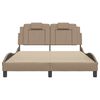 vidaXL Cadre de lit Viana avec LED sans matelas cappuccino 120x200 cm