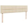 VidaXL Cadre de lit ottoman avec matelas cr&egrave;me 160x200 cm tissu