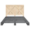vidaXL Cadre de lit sans matelas gris 160x200 cm bois de pin massif