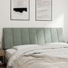 vidaXL Coussin de t&ecirc;te de lit Hanko gris clair 160 cm velours