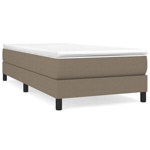 vidaXL Cadre de lit &agrave; lattes taupe 90x190 cm tissu