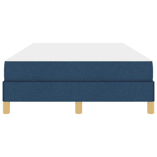 vidaXL Lit &agrave; ressorts avec matelas Bleu 120 x 200 cm tissu