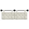 vidaXL T&ecirc;te de lit suspendue Cr&egrave;me 150 x 55 x 5 cm Velours