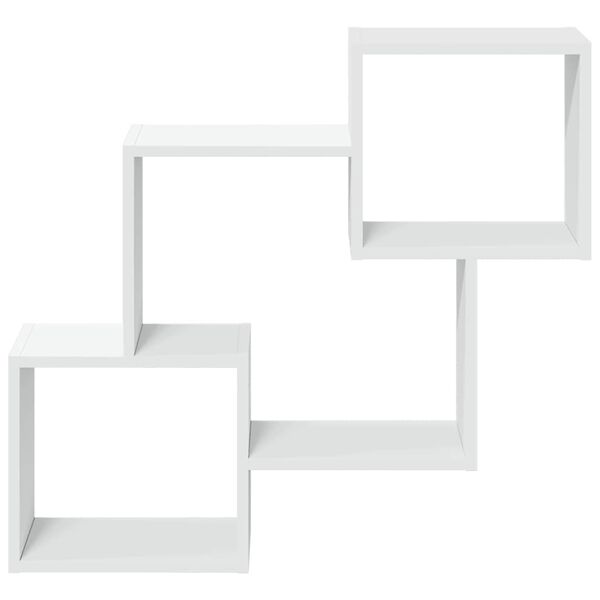 vidaXL Armoire murale 78x18x71 cm blanc bois d'ing&eacute;nierie