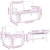 vidaXL Ensemble bistrot 4 pcs Marron et Crème Bois d'Acacia Massif