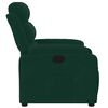 vidaXL Fauteuil inclinable vert fonc&eacute; velours