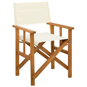 vidaXL Chaise de metteur en sc&egrave;ne Bois massif d'acacia