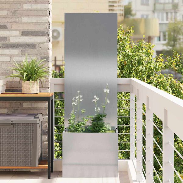 vidaXL &Eacute;cran de confidentialit&eacute; de jardin Fretwork Argent 50 x 140 cm